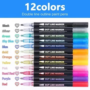 Yangmei 12-Color Glitter Markers for Kids Creative Arts & Crafts