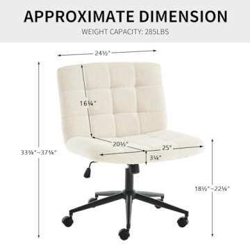 Furnimart Swivel Criss Cross Legged Chair for Home Office