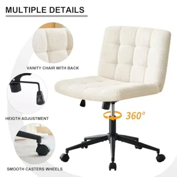 Furnimart Swivel Criss Cross Legged Chair for Home Office