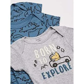 Gerber Baby Boy's Dinosaur Bodysuit 8-Pack for Newborns