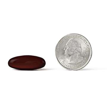 Megared Omega-3 Fish & Krill Oil Supplement 900mg - MegaRed Advanced 4in1, 60 softgels, 2x More Omega-3, Heart, Joint, Brain and Eye Supplement, Red, 60 Count