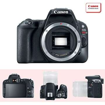 Canon EOS Rebel SL2 DSLR Camera with 18-55mm EF-S F/4-5.6 is STM Lens & EF 75-300mm f/4-5.6 III Lens + 420-800mm Zoom Lens + 32GB Memory + Camera Case + Tripod + Full Accessory Bundle