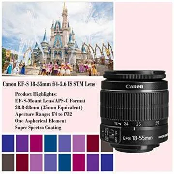 Canon EOS Rebel SL2 DSLR Camera with 18-55mm EF-S F/4-5.6 is STM Lens & EF 75-300mm f/4-5.6 III Lens + 420-800mm Zoom Lens + 32GB Memory + Camera Case + Tripod + Full Accessory Bundle