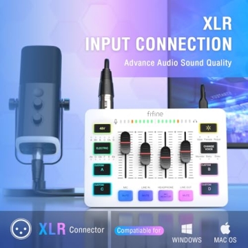 FIFINE Audio Mixer for Gaming & Streaming