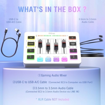 FIFINE Audio Mixer for Gaming & Streaming