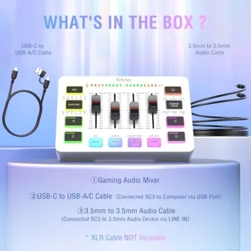 FIFINE Audio Mixer for Gaming & Streaming