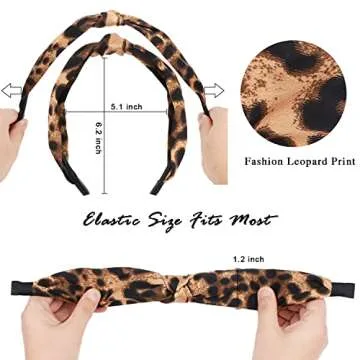TOBATOBA Leopard Print Headbands - Stylish & Comfortable