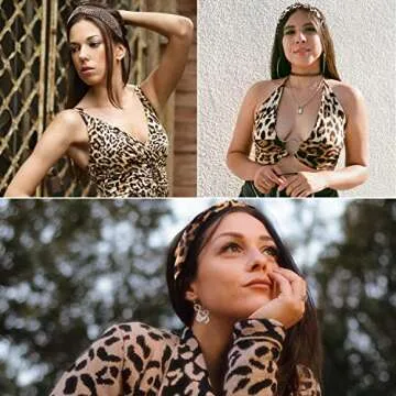 TOBATOBA Leopard Print Headbands - Stylish & Comfortable