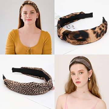 TOBATOBA Leopard Print Headbands - Stylish & Comfortable