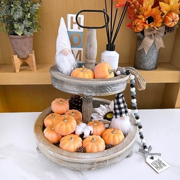 Winlyn 12 Pcs Artificial Orange Pumpkins for Decor