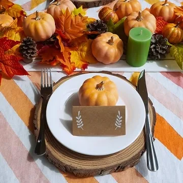 Winlyn 12 Pcs Artificial Orange Pumpkins for Decor