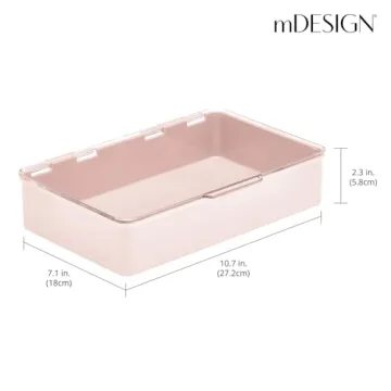 mDesign Stackable Storage Bin for Kitchen and Office