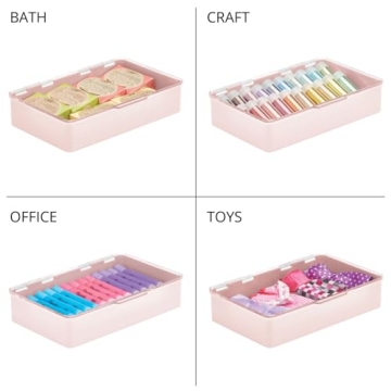 mDesign Stackable Storage Bin for Kitchen and Office