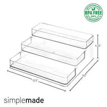 SIMPLEMADE 3-Tier Spice Rack Organizer for Home & Office