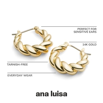 Ana Luisa Gold Hoop Earrings - Elegant Everyday Luxury