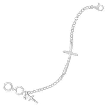 Silpada Polished Sterling Silver Cross Chain Bracelet