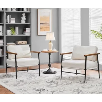 Yaheetech Accent Chair - Modern Boucle Fabric Lounge Chair