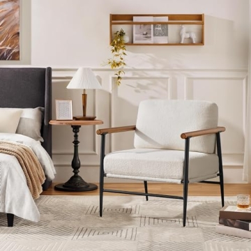 Yaheetech Accent Chair - Modern Boucle Fabric Lounge Chair