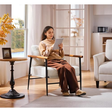 Yaheetech Accent Chair - Modern Boucle Fabric Lounge Chair