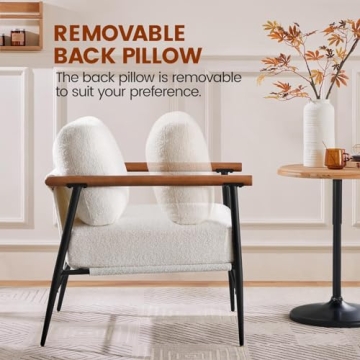 Yaheetech Accent Chair - Modern Boucle Fabric Lounge Chair