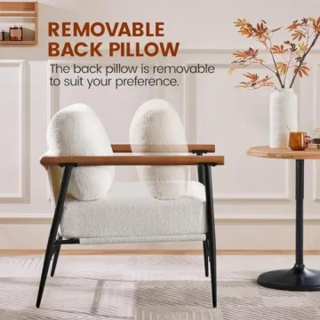 Yaheetech Accent Chair - Modern Boucle Fabric Lounge Chair