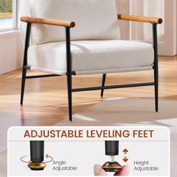 Yaheetech Accent Chair - Modern Boucle Fabric Lounge Chair