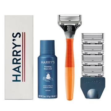 Harry's Razors for Men - Men's Razor Set with 5 Razor Blade Refills, Travel Blade Cover, 2 oz Shave ...