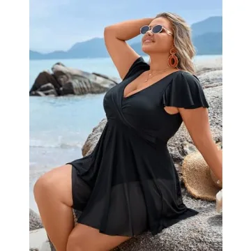 Plus Size Tummy Control One Piece Swimwear