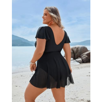 Plus Size Tummy Control One Piece Swimwear