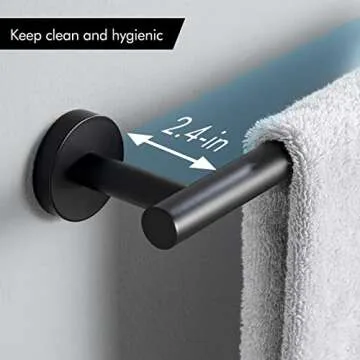 KES 25.2 Inches Black Towel Bar for Bathroom Upgrade