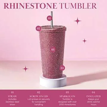Paris Hilton Diamond Bling Water Tumbler - Insulated & Stylish