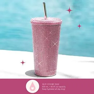 Paris Hilton Diamond Bling Water Tumbler - Insulated & Stylish
