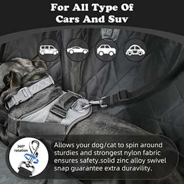 BWOGUE Pet Dog Cat Seat Belt Adjustable Safety Harness