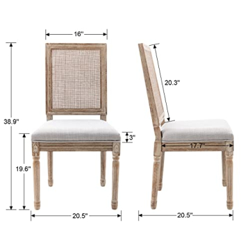 Chairus Dining Chairs Set of 2 - Elegant Farmhouse Style