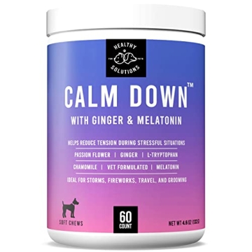 Calming Chews for Dogs - Dog Calming Treats for Anxiety & Stress Relief with Melatonin and Ginger - ...