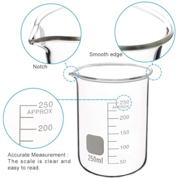 Durable Borosilicate Glass Beaker Set - Versatile Sizes Included