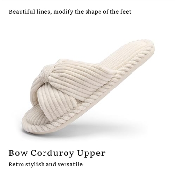 Chantomoo Women’s Cozy Memory Foam House Slippers