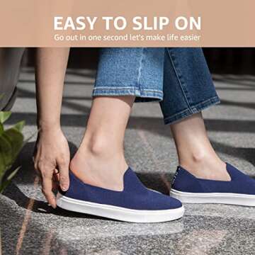 STQ Women's Comfortable Slip-On Loafers with Memory Foam