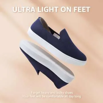 STQ Women's Comfortable Slip-On Loafers with Memory Foam