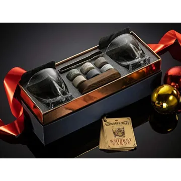 Craft Whiskey Glass Set with Gift Box & Stones