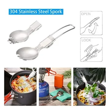 Odoland Camping Cookware Set for Hiking and Backpacking
