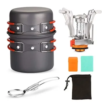 Odoland Camping Cookware Set for Hiking and Backpacking