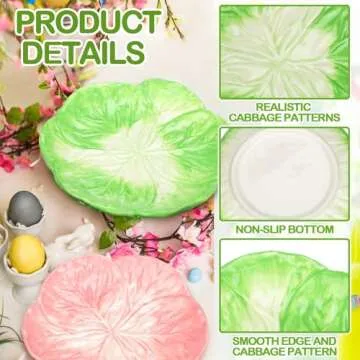 Jinei 4 Pcs Bunny Ceramic Easter Dinner Plates