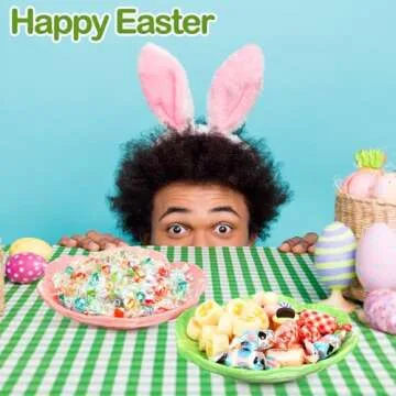 Jinei 4 Pcs Bunny Ceramic Easter Dinner Plates