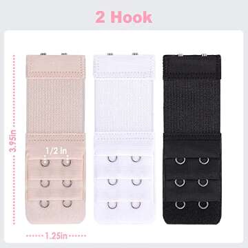 Comfortable Bra Extender, Women's Bra Extension with Storage Case, Soft and Elastic Brasier Closure ...