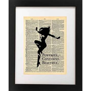 Powerful Woman Vintage Dictionary Art for Home Decor