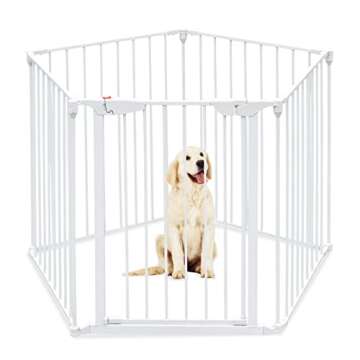 Bonnlo 120-Inch Metal Baby Safety Gate for Toddlers