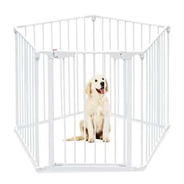 Bonnlo 120-Inch Metal Baby Safety Gate for Toddlers