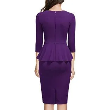 Miusol Women's Retro Square Neck Pencil Dress - Stylish & Comfortable