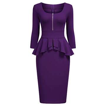Miusol Women's Retro Square Neck Pencil Dress - Stylish & Comfortable